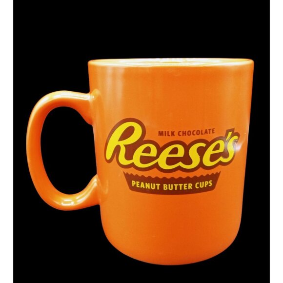 Reese's Milk Chocolate Peanut Butter Cup Orange Ceramic Mug Galerie 5 Inches - Picture 3 of 15